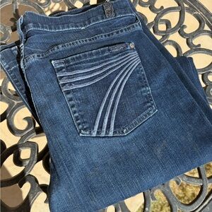 7 For All Mankind Dark Blue Denim Jeans